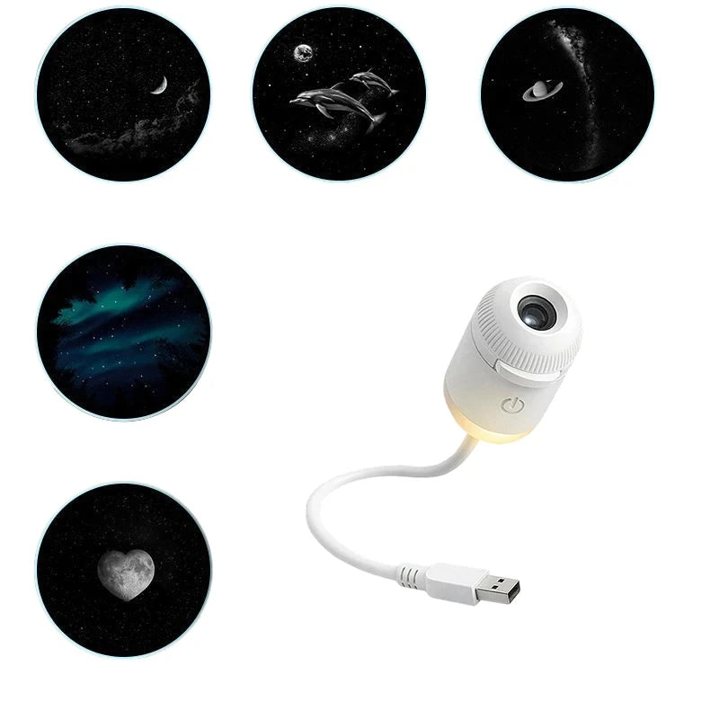 USB Galaxy Star Projector Night Light
