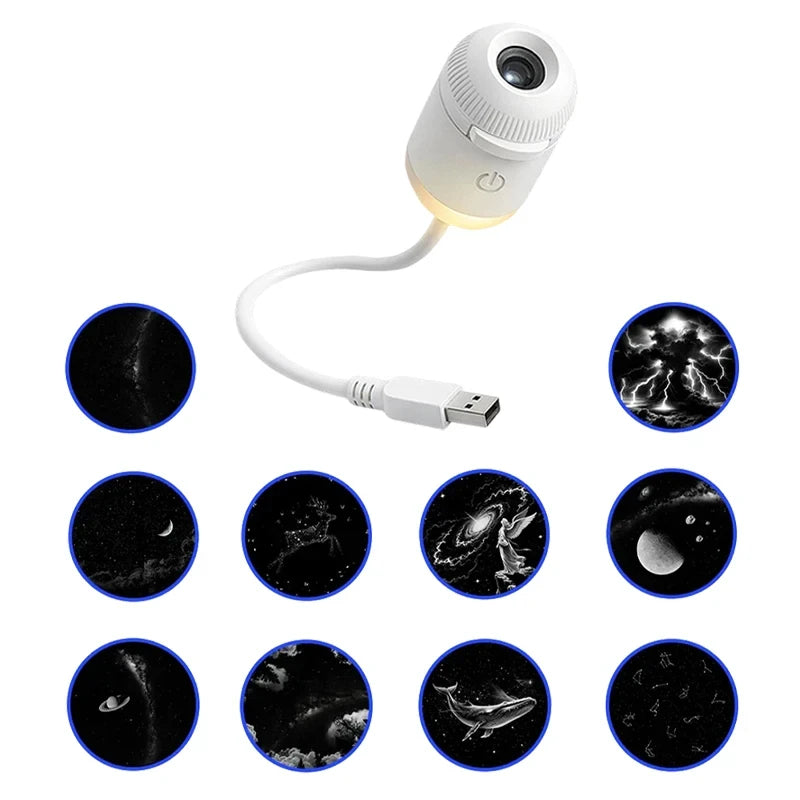 USB Galaxy Star Projector Night Light