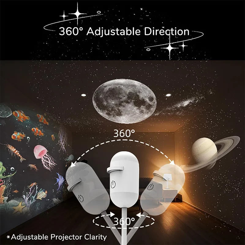 USB Galaxy Star Projector Night Light