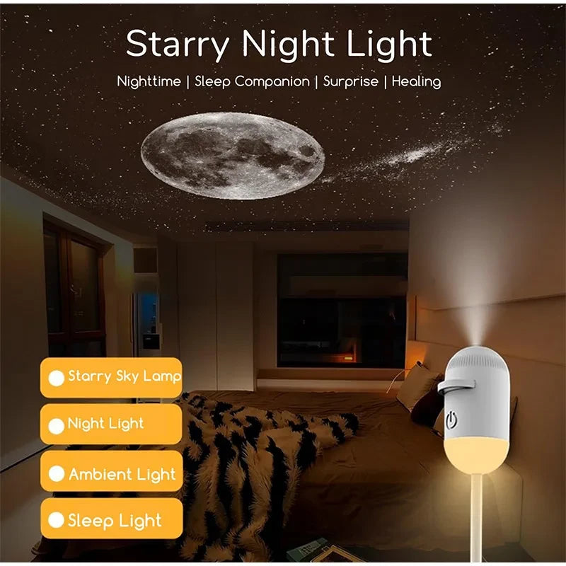 USB Galaxy Star Projector Night Light